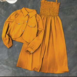 kaaj-button-coaty-with-gazzer-romper-frock-2pcs