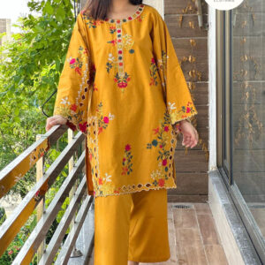 Multi Embroidery Shirt With Trouser 2PCs